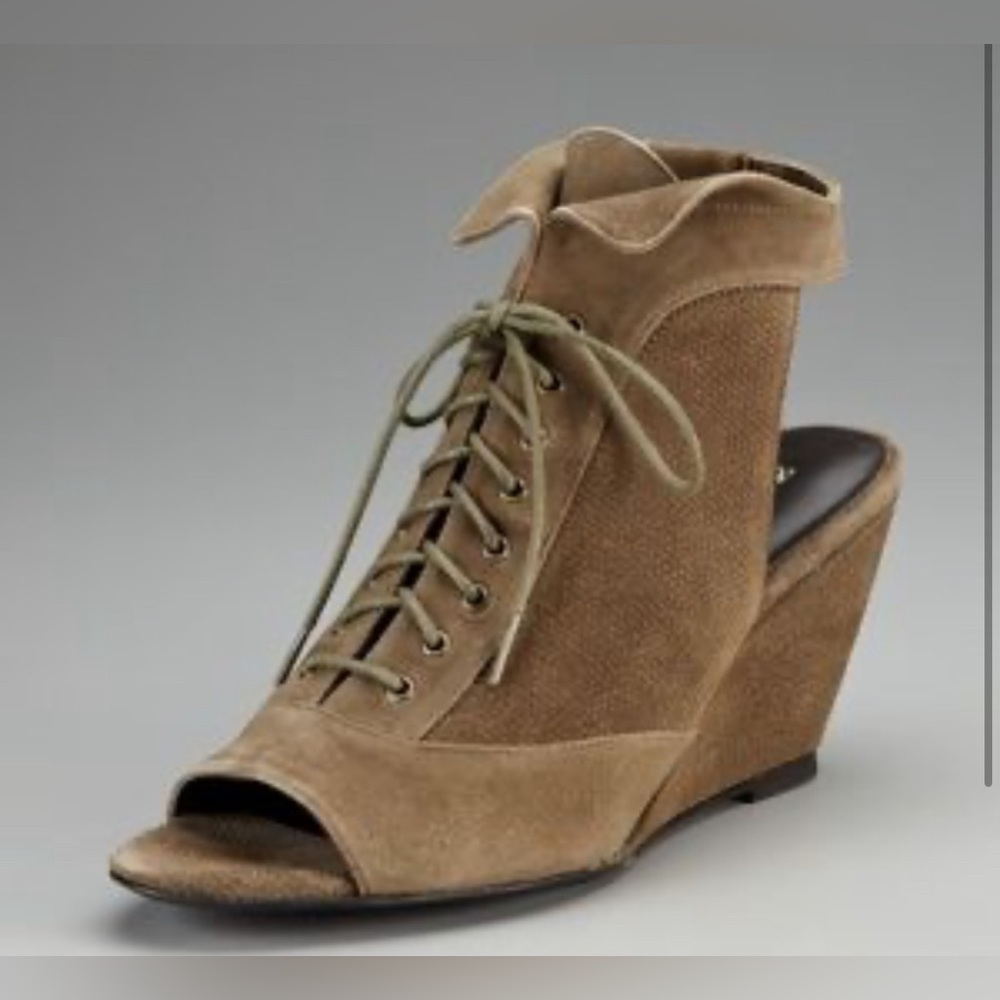 Elizabeth And James Suede Wedge Booties